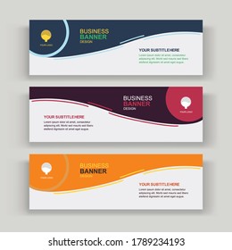 simple template banner set design background