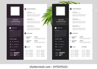 Simple template for curriculum Vector