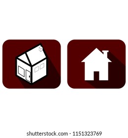 Simple template design house geometric shape icon on a white background used in your design, both as a print and web site.