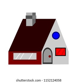 Simple template design house geometric shape icon on a white background used in your design, both as a print and web site.