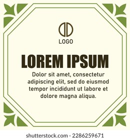 Simple template design with a logo, large title, and small text underneath.
