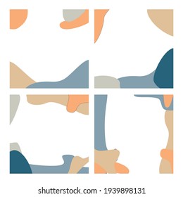 Simple template design with mosaic pattern. Used as a background for writing or products on social media. Can also be used as a cover with a rustic, vintage theme.