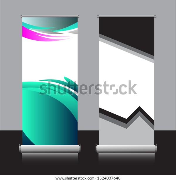 Simple Template Design Standing Banner Rollup Stock Vector Royalty Free