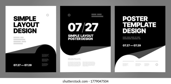 Simple template design with typography for poster, flyer or cover.