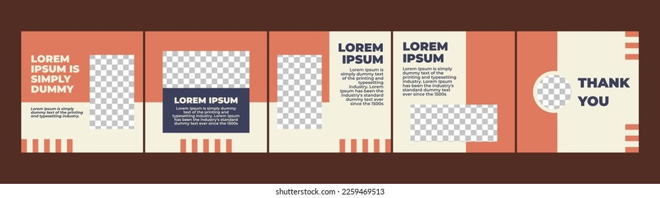 simple template of microblog or carousel layout for social media post