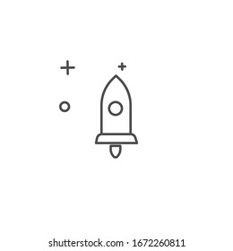 simple template rocket icon design
