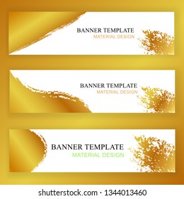 Simple Template Scribble Golden Crayon Banner

