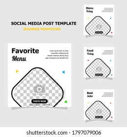 simple template social media promotion for your business there is four template in the package style ten