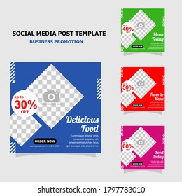 simple template social media promotion for your business there is four template in the package style fourteen