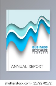 Simple Templates A4 with wavy abstract for business presentation publications. Easy editable. Layout of cover and page for annual report.Vector element illustration.