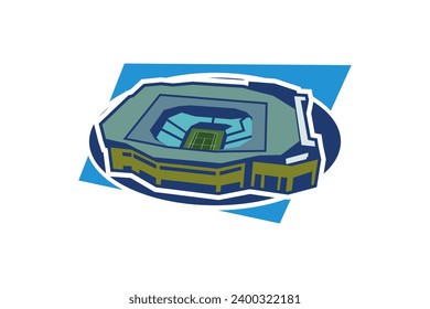 Simple  tennis court icon vector illustration. Simple tennis court stadium, Sport icon, flat, tennis stadium vector icon. vector illustration.