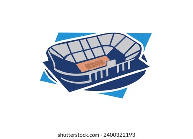 Simple  tennis court icon vector illustration. Simple tennis court stadium, Sport icon, flat, tennis stadium vector icon. vector illustration.