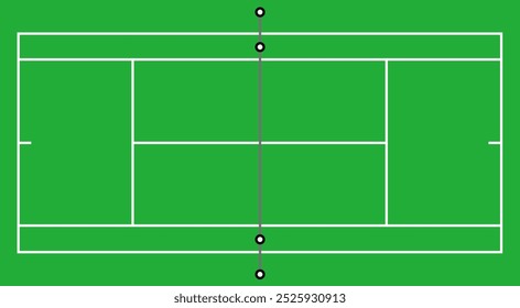 Simple tennis court illustration material