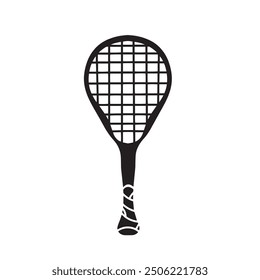 simple tennis racket sports equipment icon