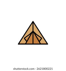 Simples tenda exibe alojamento acampando ao ar livre design minimalista