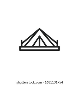 Simple Tent Line Icon Stroke Pictogram Stock Vector (royalty Free 