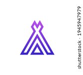 simple tepee or teepee tent logo. editable and easy to custom