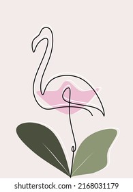 simple terra cotta flamingo with flower