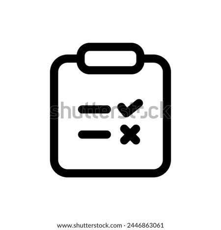 Simple Test line icon isolated on a white background