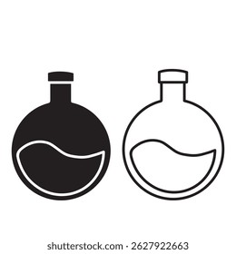 simple test tube icon. minimalist vector format. logos, stickers, merchandise, and user interface elements
