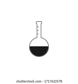 icono simple vector de tubo de prueba. Icono del matraz de química. Tecnología científica. diseño plano para química, laboratorio.