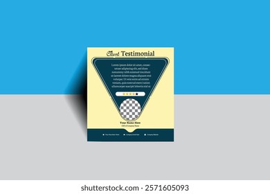Simple testimonial review section layout template with testimonial review card.