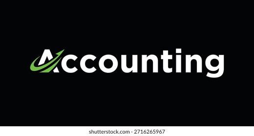 simple text accounting text logo design, typography text accounting graphic vector template