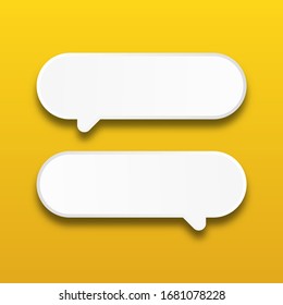 
Simple text bubbles on yellow background