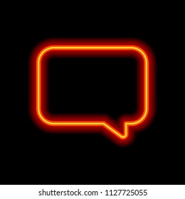 Simple text cloud. Orange neon style on black background. Light icon