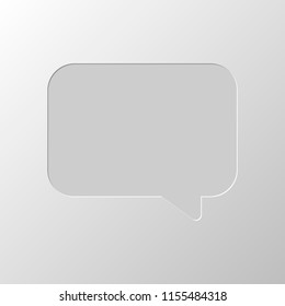 Simple text cloud. Paper design. Cutted symbol. Pitted style