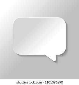 Simple text cloud. Paper style with shadow on gray background
