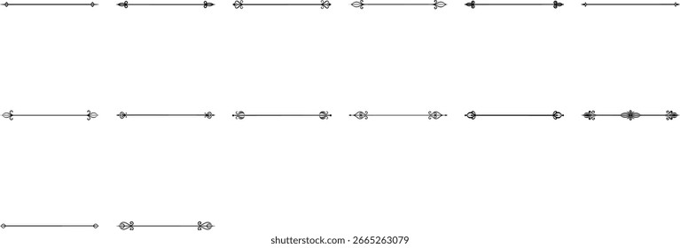 Simple Text Dividers Vector Design on White Background.