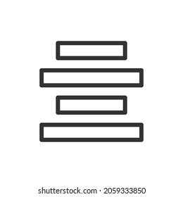 Simple text editor line icon. Premium symbol in stroke style. Design of text editor icon. Vector illustration.