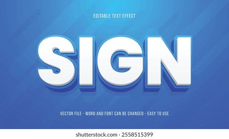 Simple text effect, 3d editable text style effect
