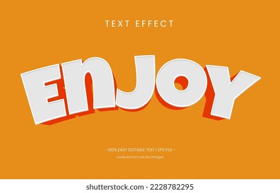 simple text effect enjoy word sample  design. Use graphic style panel use this text effect.