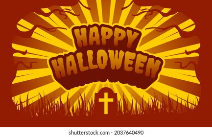 Simple Text Halloween wallpaper logo template