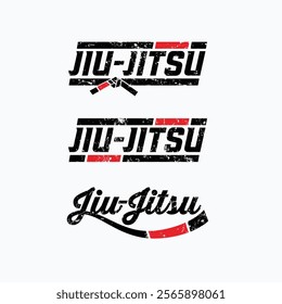 simple text logo jiu jitsu bjj vector flat