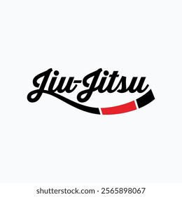 simple text logo jiu jitsu bjj vector flat