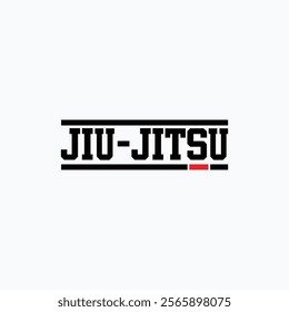 simple text logo jiu jitsu bjj vector flat