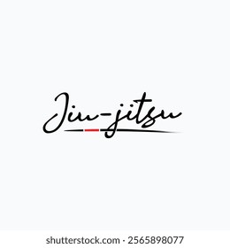 simple text logo jiu jitsu bjj vector flat