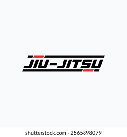 simple text logo jiu jitsu bjj vector flat