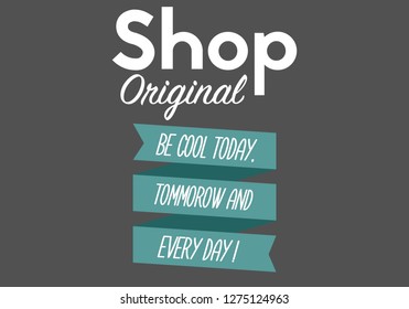 simple text for Shops. Vector illustration 