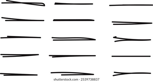 simple text underline vector. text highlight line vector.