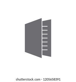 simple textbook list design logo vector