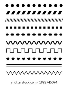 simple texture elements, lines dots waves, hearts and more