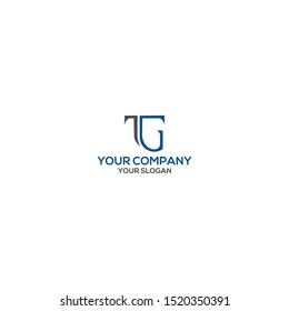 Simple TG Logo Design Vector