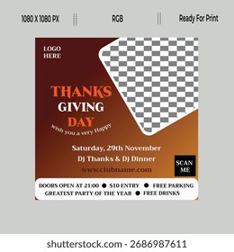 Simple Thanks Giving Template Design