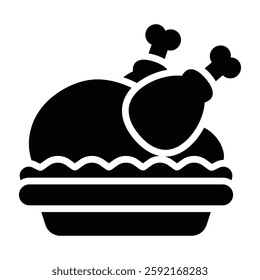 Simple Thanksgiving glyph icon. The icon can be used for websites, print templates, presentation templates, illustrations, etc	