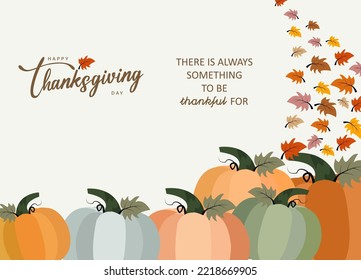 Simple Ilustración del vector de tarjetas de felicitación de Acción de Gracias. Adecuado para Afiche, Banner, Volante, Invitación y Encabezado Web. 