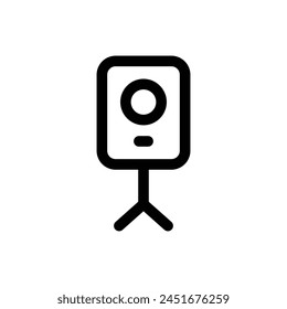Icono de Teodolito simple. El ícono se puede usar para Sitios web, Plantillas impresas, Plantillas de presentación, ilustraciones, etc